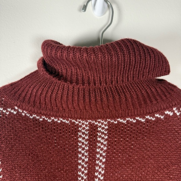 JODIFL Cowl Neck Oversized Geometric Sweater Size Small - Picture 4 of 10